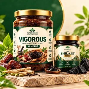 Svadeshee VIGOROUS 500g + Pure Shilajit Resin 20g Combo