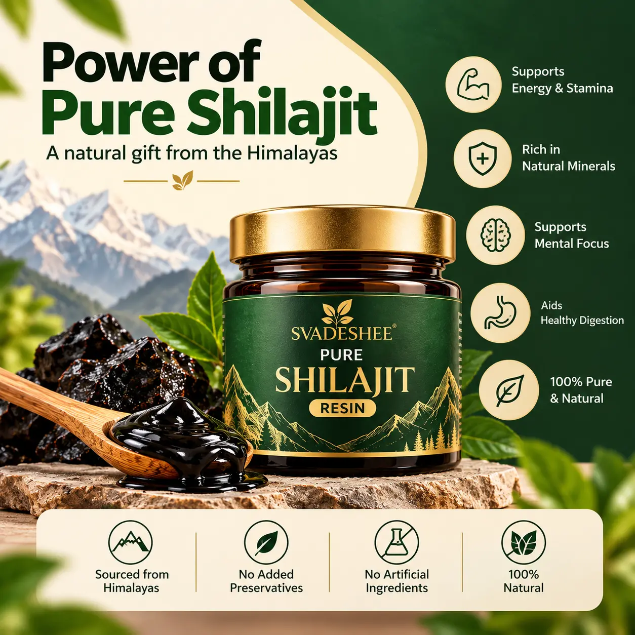 Svadeshee Pure Shilajit Resin – 20g - Image 2