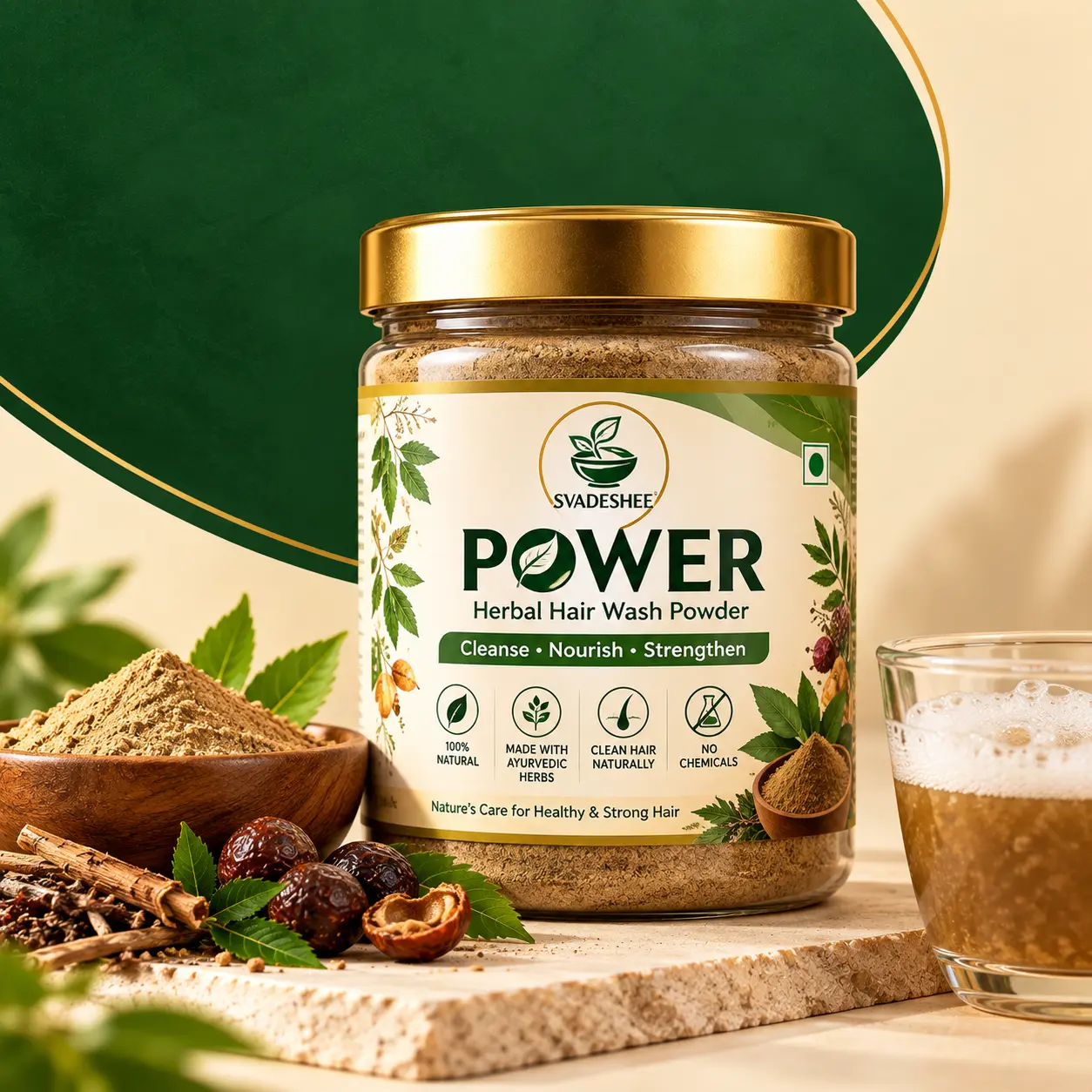 Svadeshee Power Herbal Hair Wash Powder